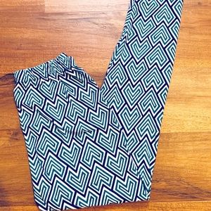 LULAROE one size BUTTER leggings BLUE green